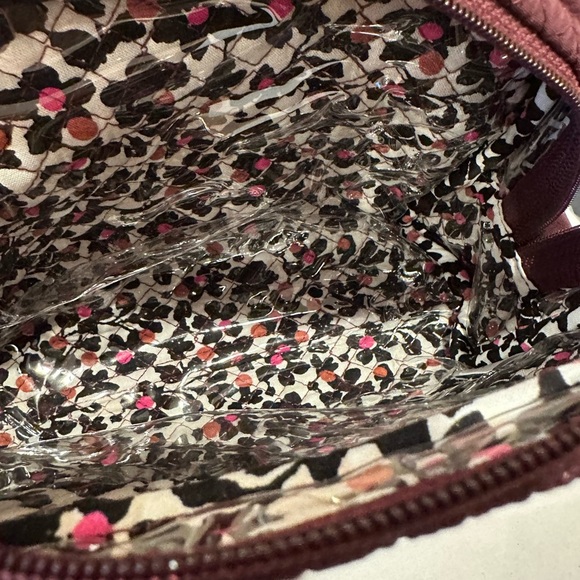 Vera Bradley Red Quilted Cosmetic Bag - Picture 2 of 8